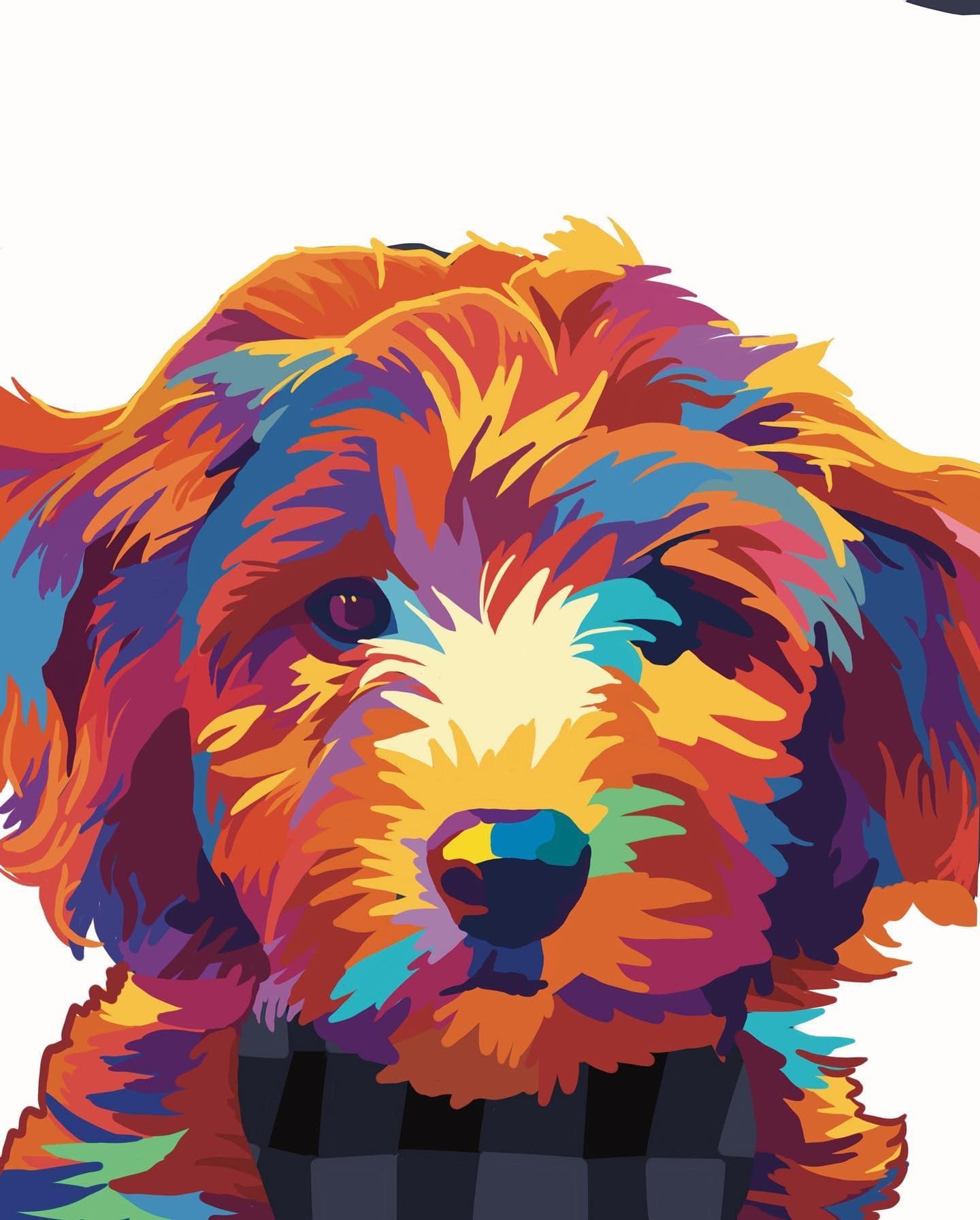 Goldendoodle — original painting by Ella Wright